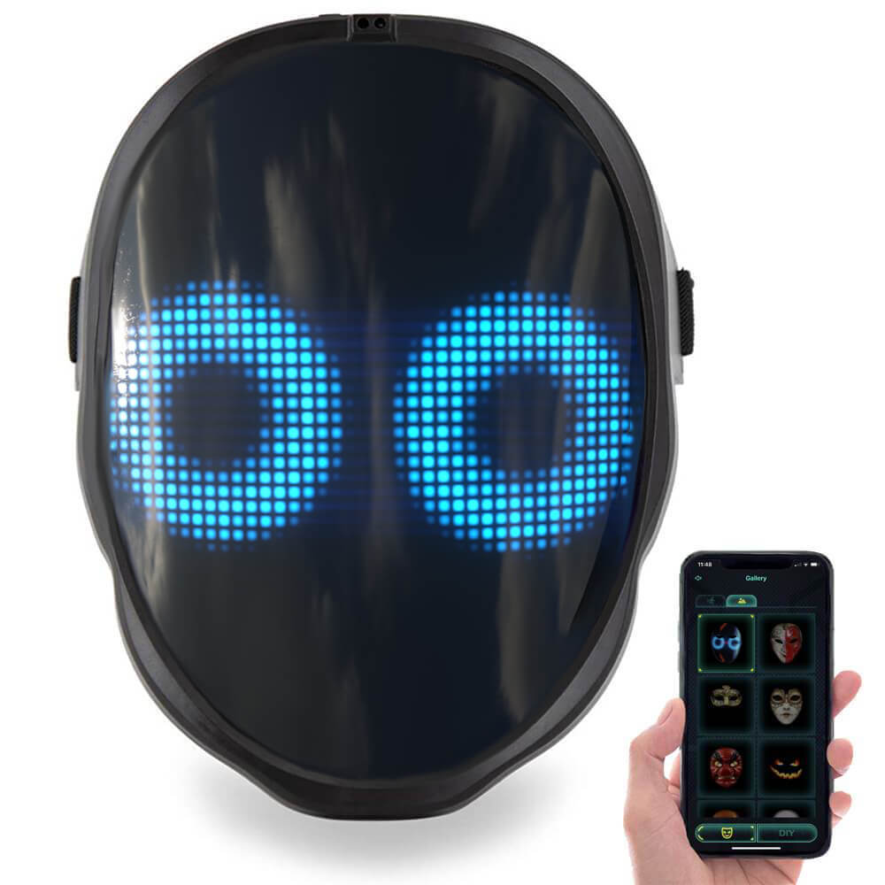 Boywithuke Led Face Changing Mask with Bluetooth Controlled
