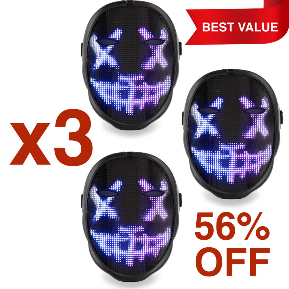 x3 Family Pack USB Charging Mask Bundle 56% Off - SAVE $300 ($79.97 Each) BEST VALUE!