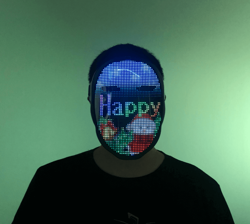 LED Halloween Face Changing Transforming Smart Mask LED Display
