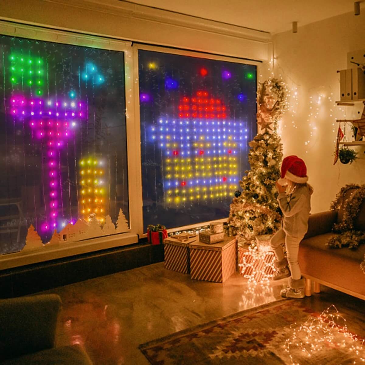 DIY Smart LED Christmas Curtains
