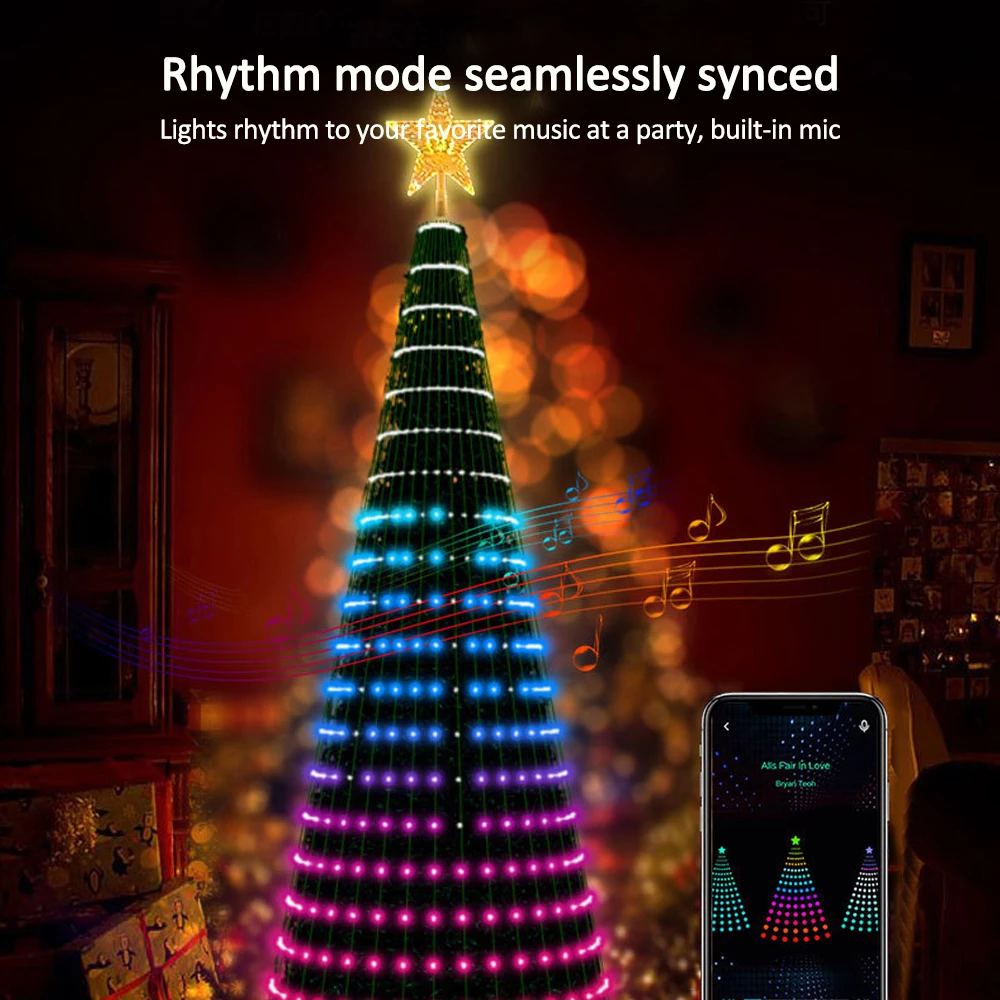Christmas Tree Light LED Smart String Fairy Light with Remote