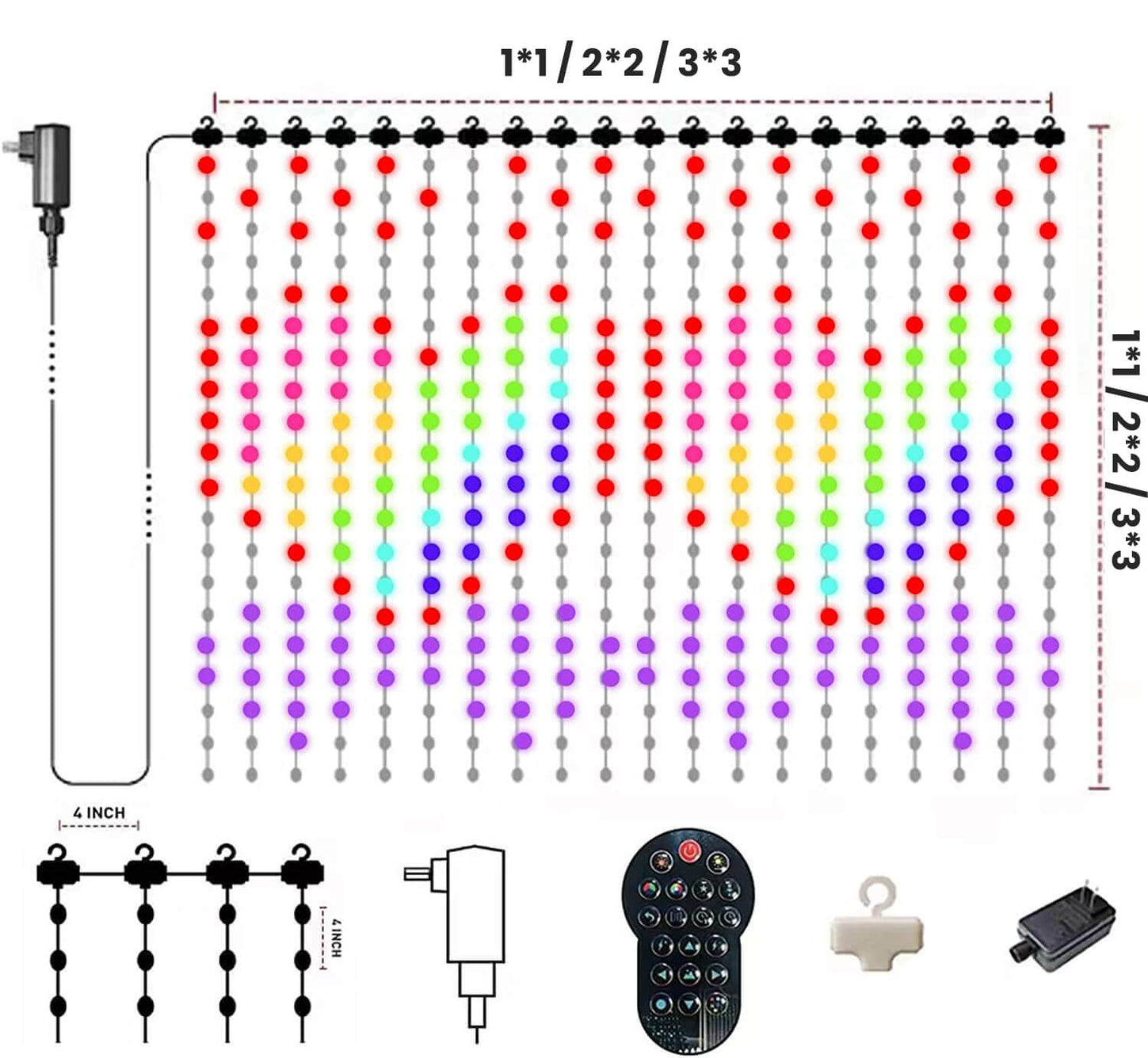 DIY Smart LED Christmas Curtains